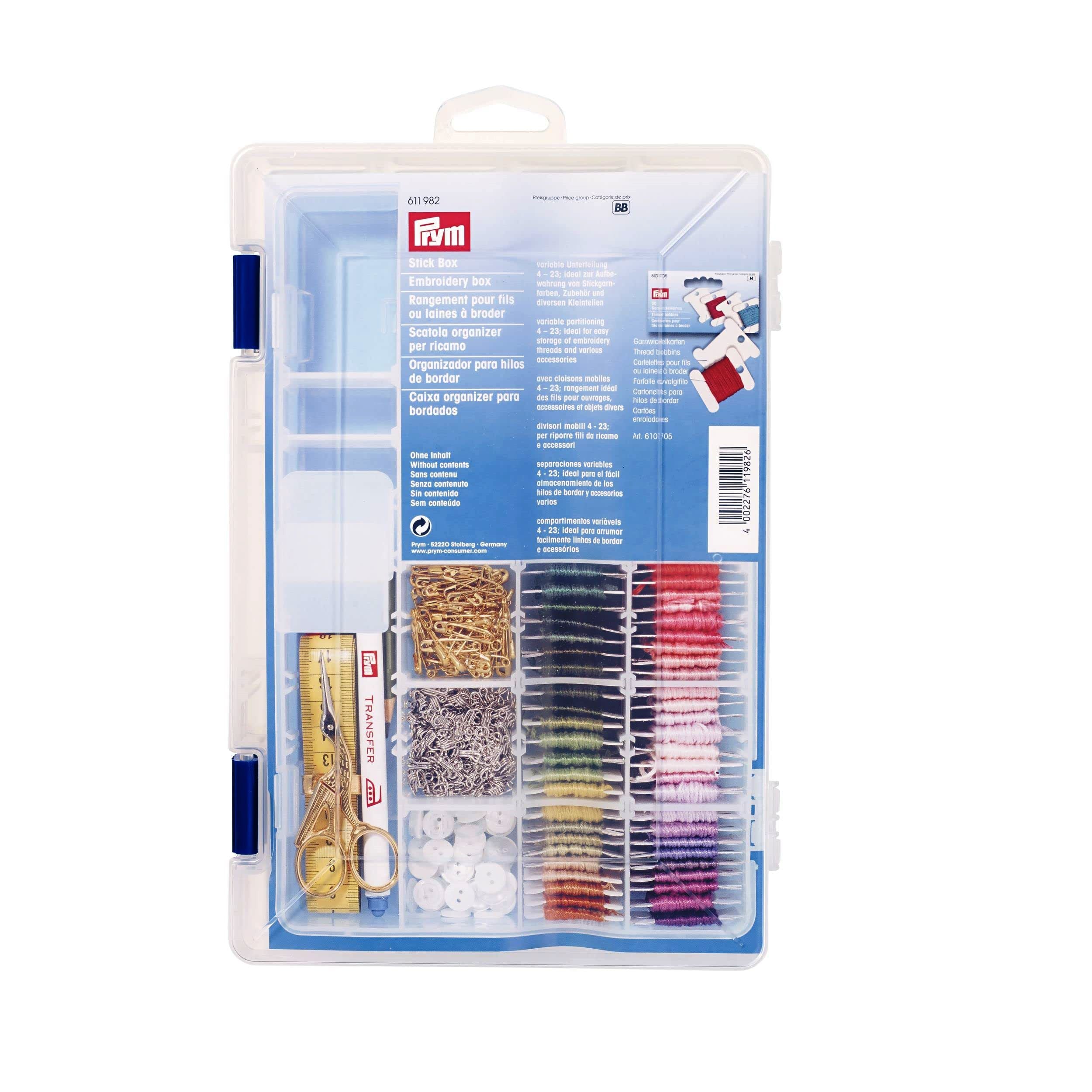 PRYM scatola organizer trasparente per cucire ricamo cucito 611982 –  GIORGETTI STRASS