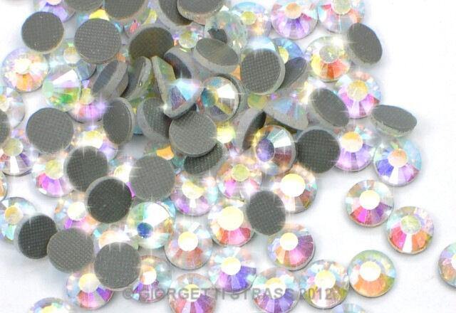 20 Strass Hotfix Tondi Da 10 Mm - Azzurro Celeste | Cabochon Termoadesivi Per Abbigliamento, Accessori, Unghie, Fai Da Te | Decorazioni Adesive 1 Cm