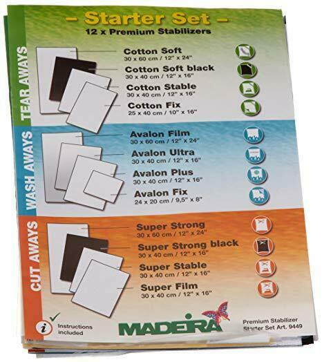 MADEIRA Starter kit Stabilizzatori per ricamo cotton avalon super 12 p –  GIORGETTI STRASS