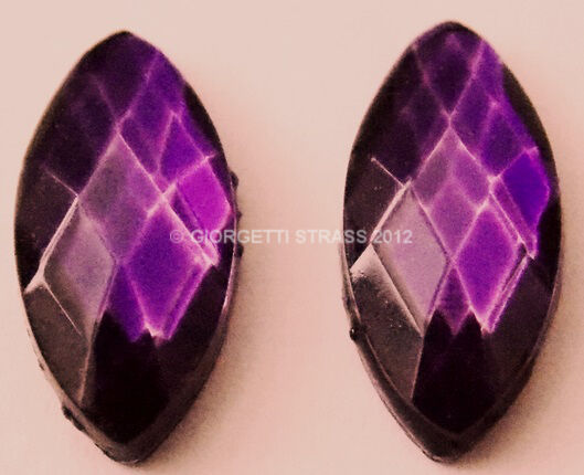 Strass Termoadesivi Hotfix A Forma Di Goccia, Colore Viola Blu, 10mm X 5mm, Confezione Da 30 Pezzi, Per Applicazioni Su Tessuti E Accessori