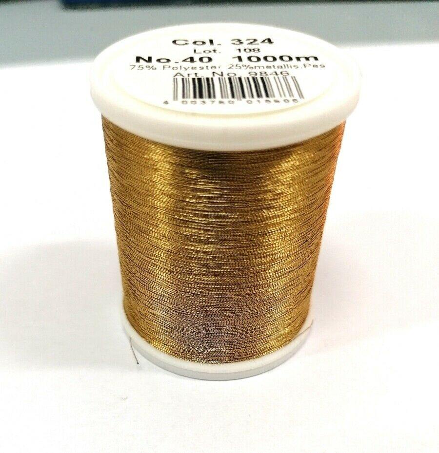 Filo Metallizzato Oro Per Macchina Da Cucire E Ricamo - Bobina Da 5000 Iarde, Resistente Per Cucito Creativo E Progetti Artigianali