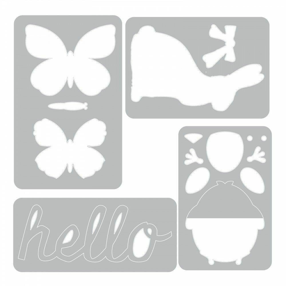 Die 3 Thinlits dies + embossing spring rabbit butterflies big shot siz –  GIORGETTI STRASS