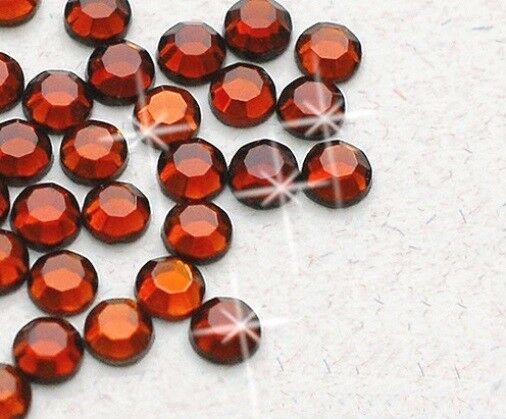 1400 Strass Termoadesivi Hotfix Marrone Tabacco Smoked Topaz Brown | Misura SS20/5mm Da Stirare Su Tessuti