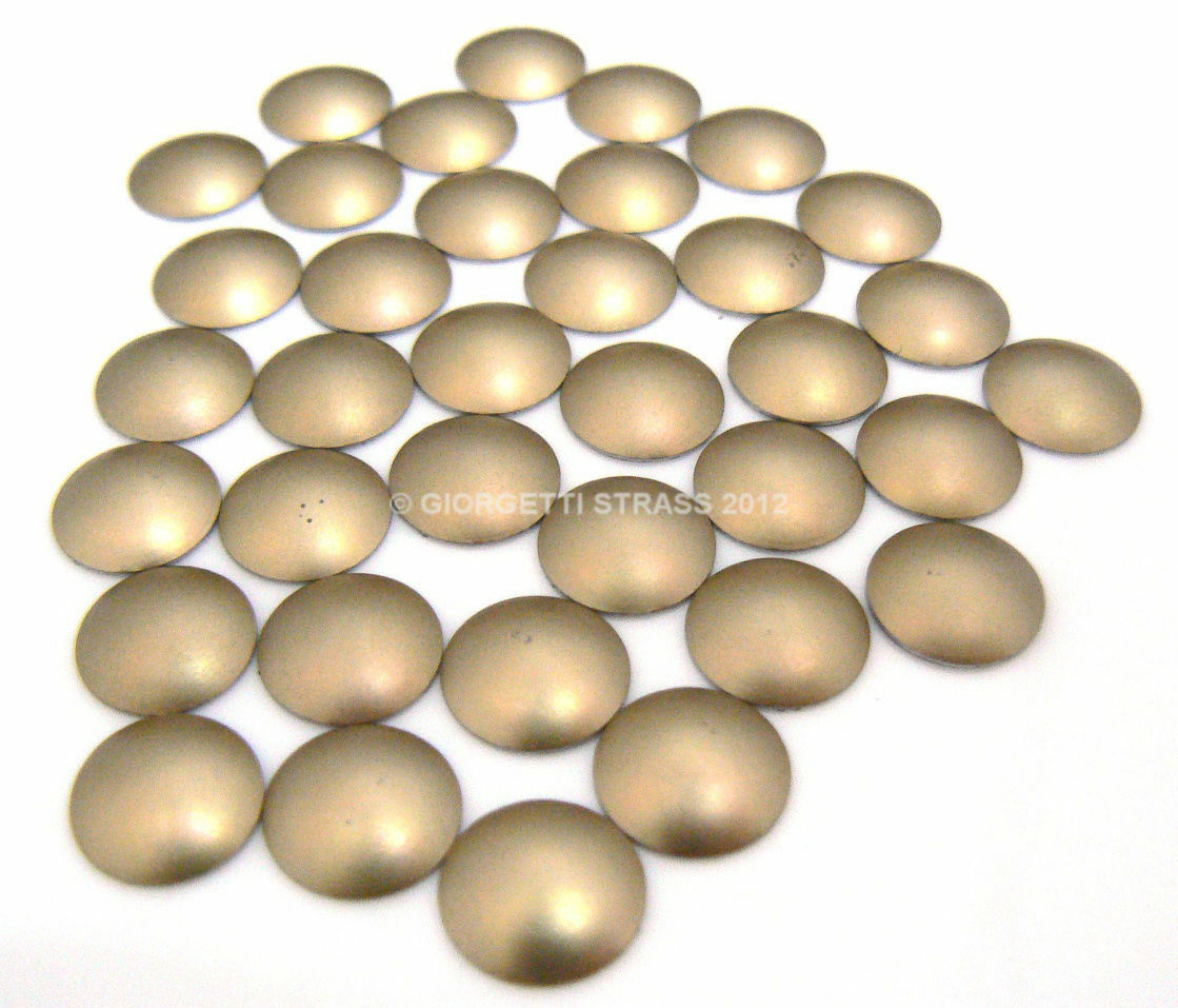 BORCHIA A PALLA 10mm 25pz ORO Gold Hotfix Termoadesive Borchie Cupola - Foto 13