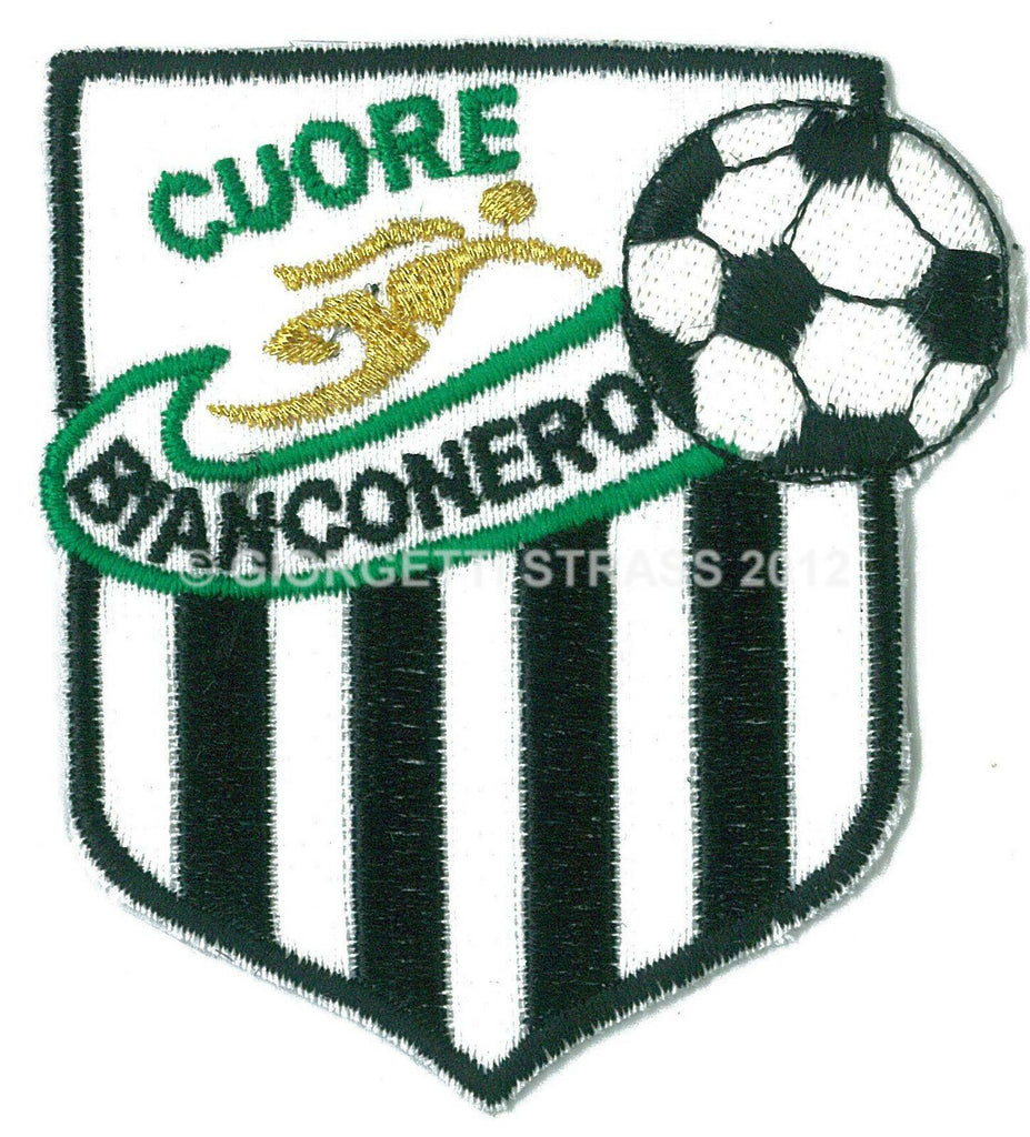 Toppe termoadesive patch Scudetto bianco nero Ricamate 6x7cm toppa ade –  GIORGETTI STRASS