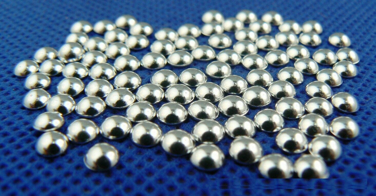 200 borchie a cupola rotonde per borchie in metallo, punk, punk, in pelle, artigianato, vestiti, borse, scarpe, decorazioni (10 mm) (argento
