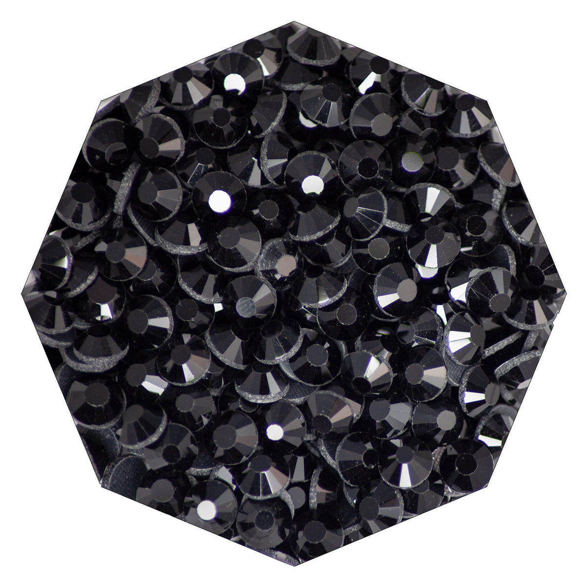 Jet Black Strass Di Alta Qualità - VETRO - Retro Piatto Ss4 - Foto 4